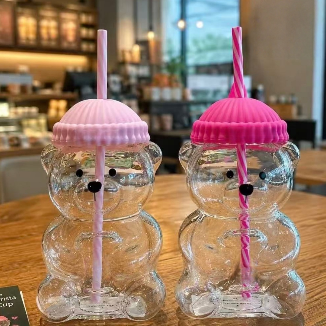Espresso Shot Glass - Bk Beer-vormige glazen rietjesbeker roze transparante