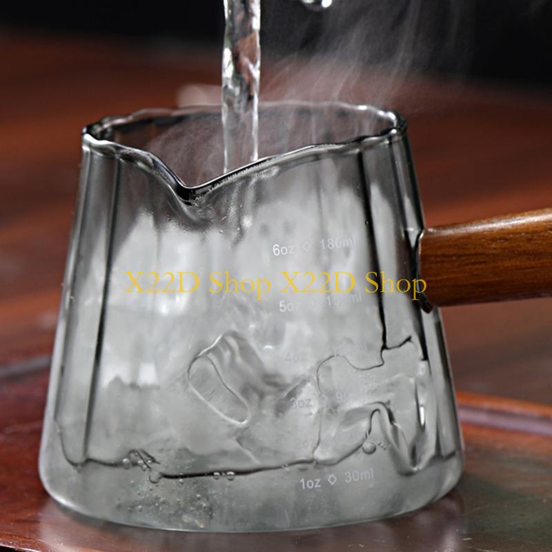Espresso Shot Glass - X22D Professionele glazen beker met houten