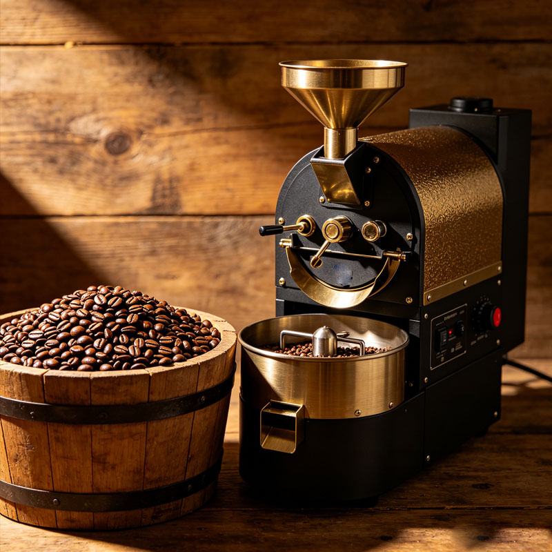 Equipment Of Coffee Shop - Drum koffiebrander, commerciële koffiebonenrooster voor koffiezaak,