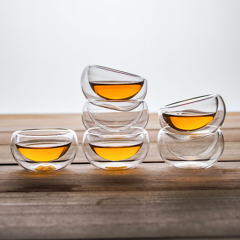 Espresso Shot Glass - 50ml Dubbelwandige Glazen Beker Transparant Handgemaakt