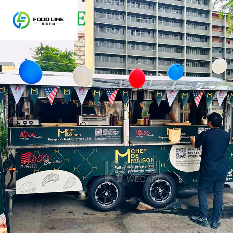 Equipment Of Coffee Shop - Mobiele restaurant-catering-aanhangwagen Volledig uitgeruste roestvrijstalen koffieshopbar